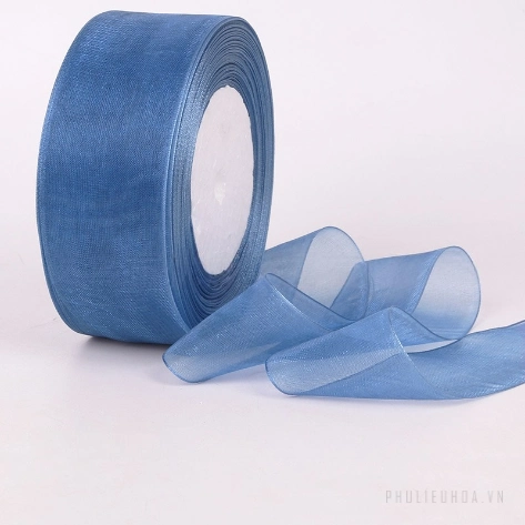 Cuộn ruy băng voan trong suốt bản 4cm x 45m làm nơ handmade, trang trí hộp quà ảnh 18