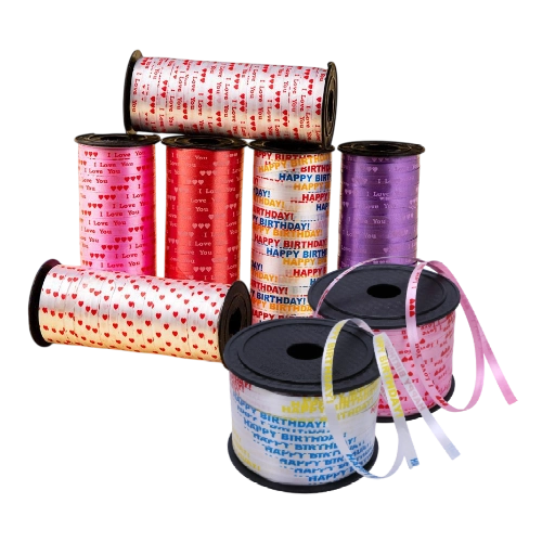 Ảnh sản phẩm Ruy băng nhựa bản 0.5mm x 100yard cột bóng, gói quà 1
