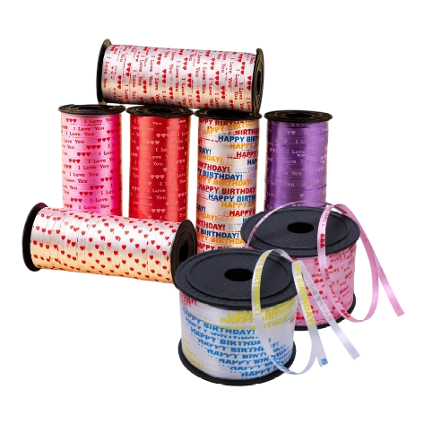 Ruy băng nhựa bản 0.5mm x 100yard cột bóng, gói quà ảnh 1