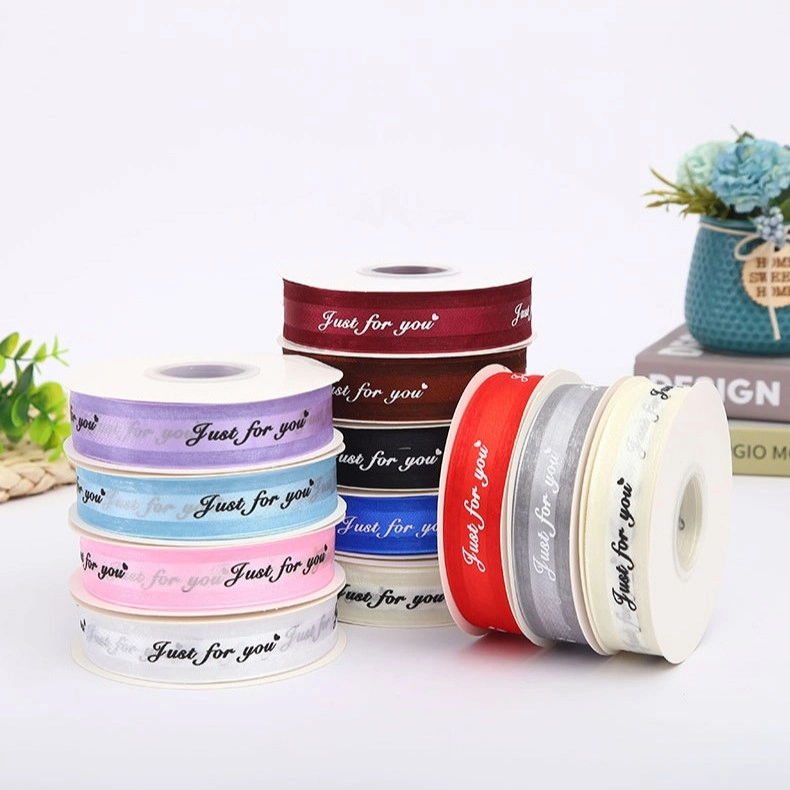 Ruy băng voan trong suốt in chữ 2,5cm x 32 yard ảnh 4
