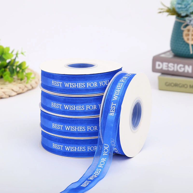 Ruy băng voan trong suốt in chữ 2,5cm x 32 yard ảnh 27