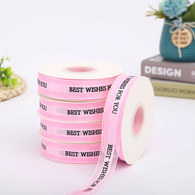 Ruy băng voan trong suốt in chữ 2,5cm x 32 yard ảnh 28