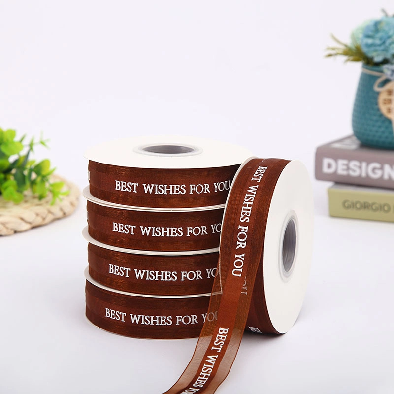 Ruy băng voan trong suốt in chữ 2,5cm x 32 yard ảnh 29