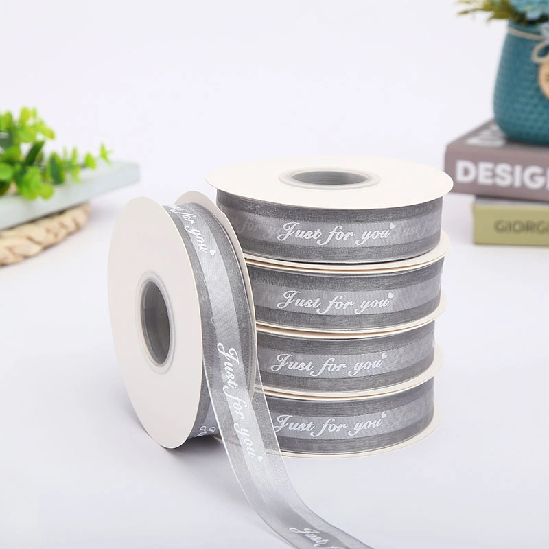 Ruy băng voan trong suốt in chữ 2,5cm x 32 yard ảnh 32