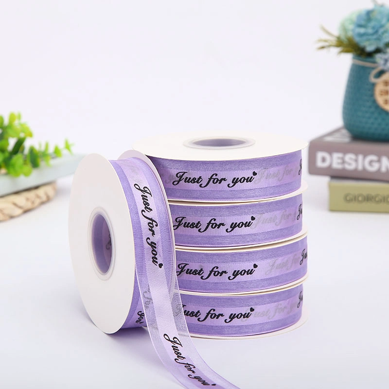 Ruy băng voan trong suốt in chữ 2,5cm x 32 yard ảnh 33