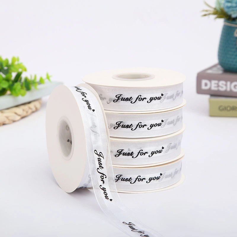 Ruy băng voan trong suốt in chữ 2,5cm x 32 yard ảnh 34