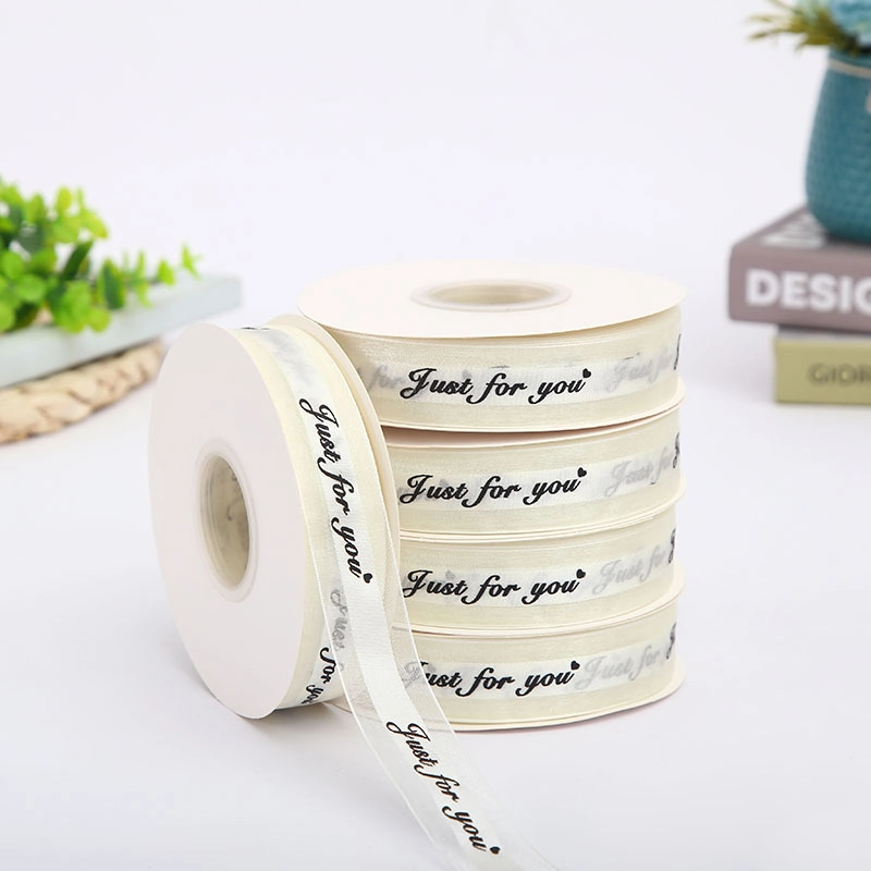 Ruy băng voan trong suốt in chữ 2,5cm x 32 yard ảnh 35