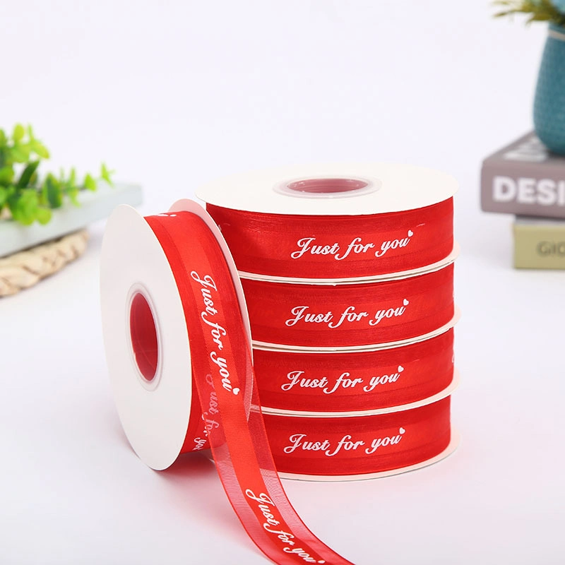 Ruy băng voan trong suốt in chữ 2,5cm x 32 yard ảnh 37