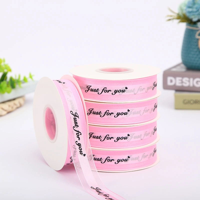 Ruy băng voan trong suốt in chữ 2,5cm x 32 yard ảnh 39