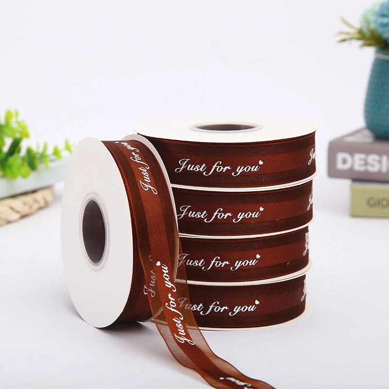 Ruy băng voan trong suốt in chữ 2,5cm x 32 yard ảnh 40