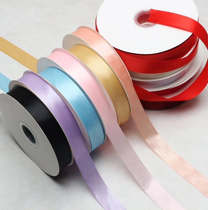 Cuộn ruy băng lụa trơn lớn 2,5cm x 80yard gói hoa buộc quà và trang trí sự kiện ảnh 7