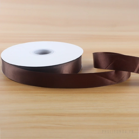 Cuộn ruy băng lụa trơn lớn 2,5cm x 80yard gói hoa buộc quà và trang trí sự kiện ảnh 16