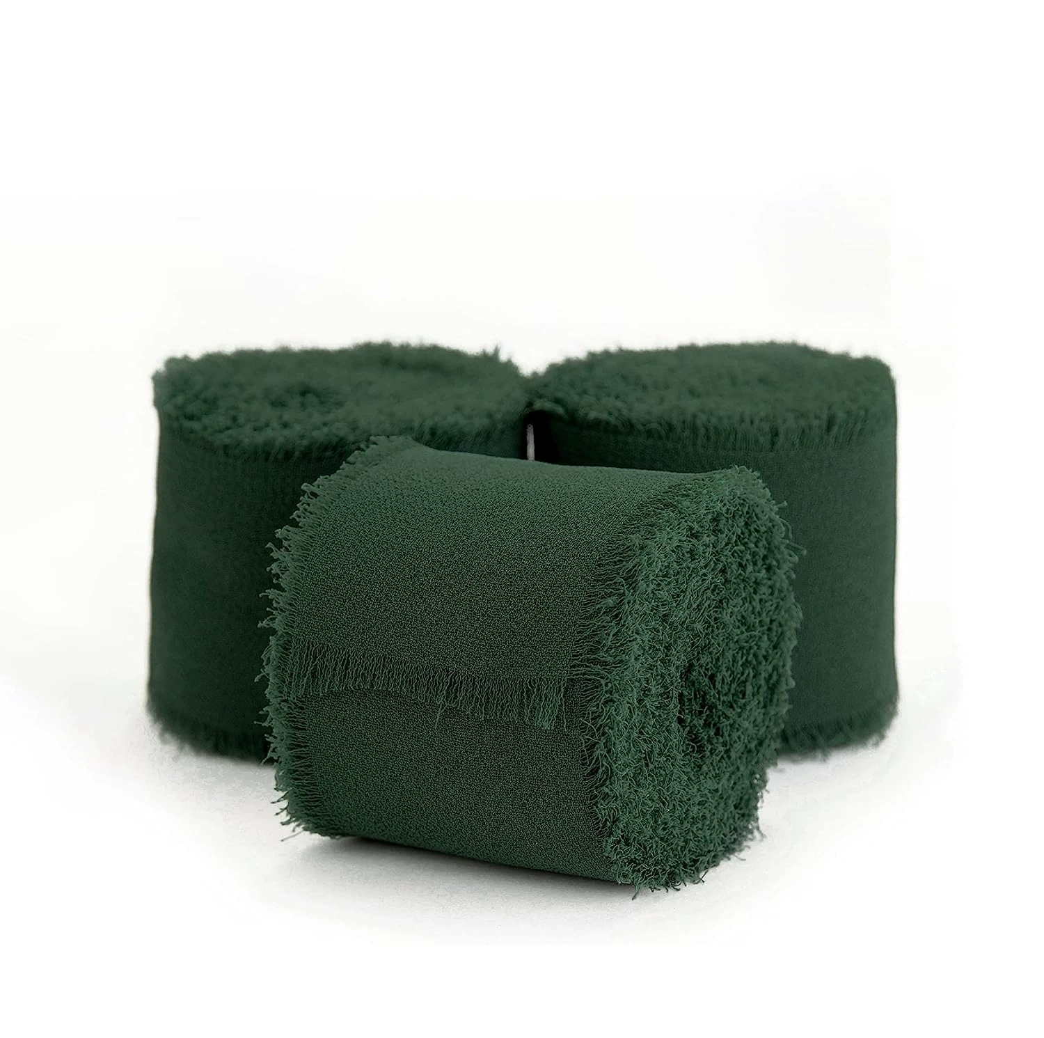 Cuộn ruy băng vải voan Chiffon xé tua viền 4cm x 5yard ảnh 15