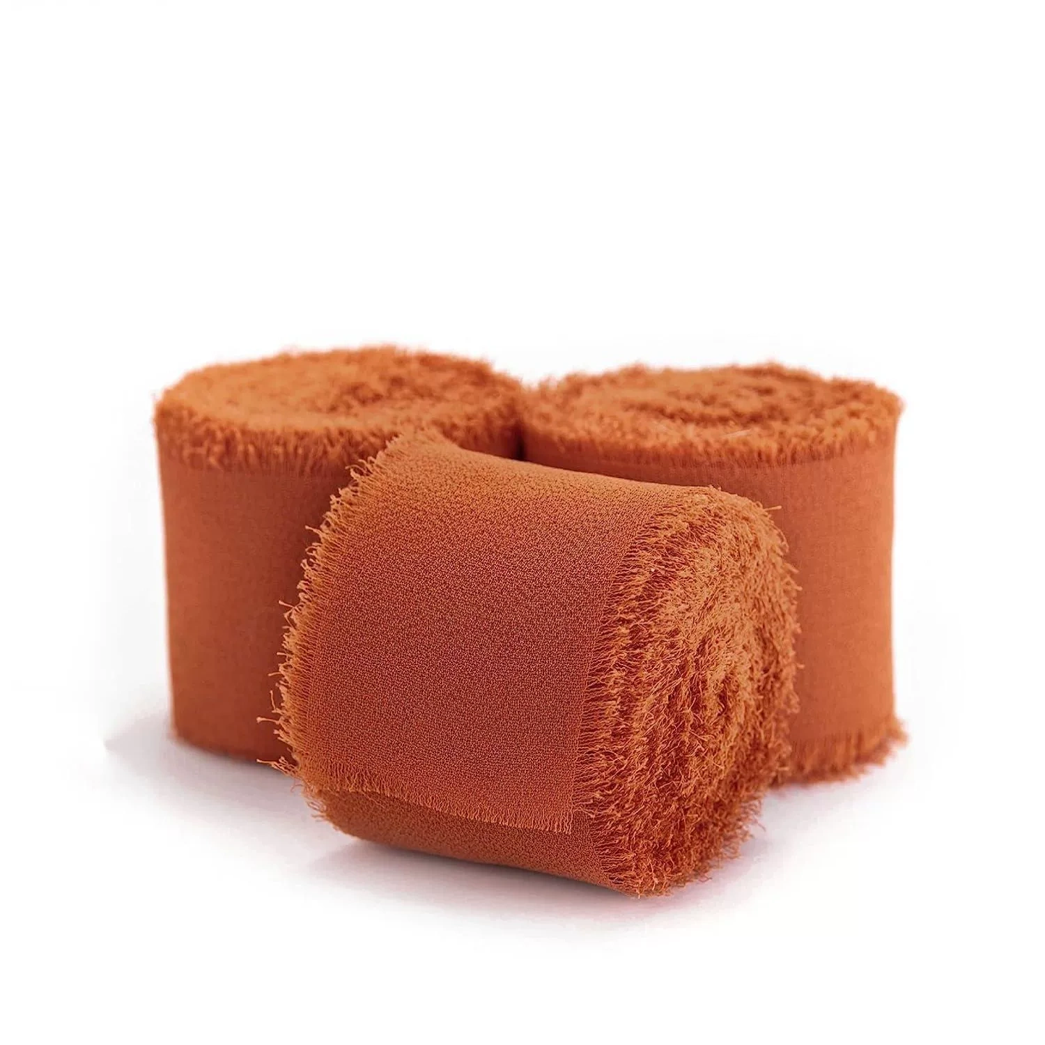 Cuộn ruy băng vải voan Chiffon xé tua viền 4cm x 5yard ảnh 21