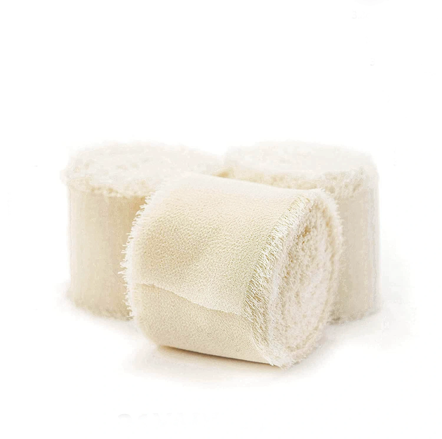 Cuộn ruy băng vải voan Chiffon xé tua viền 4cm x 5yard ảnh 23