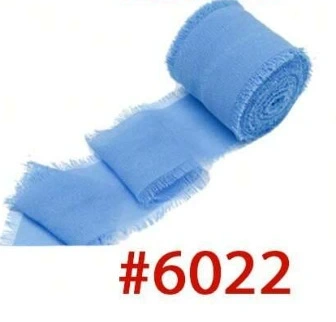 Cuộn ruy băng vải voan Chiffon xé tua viền 4cm x 5yard ảnh 26