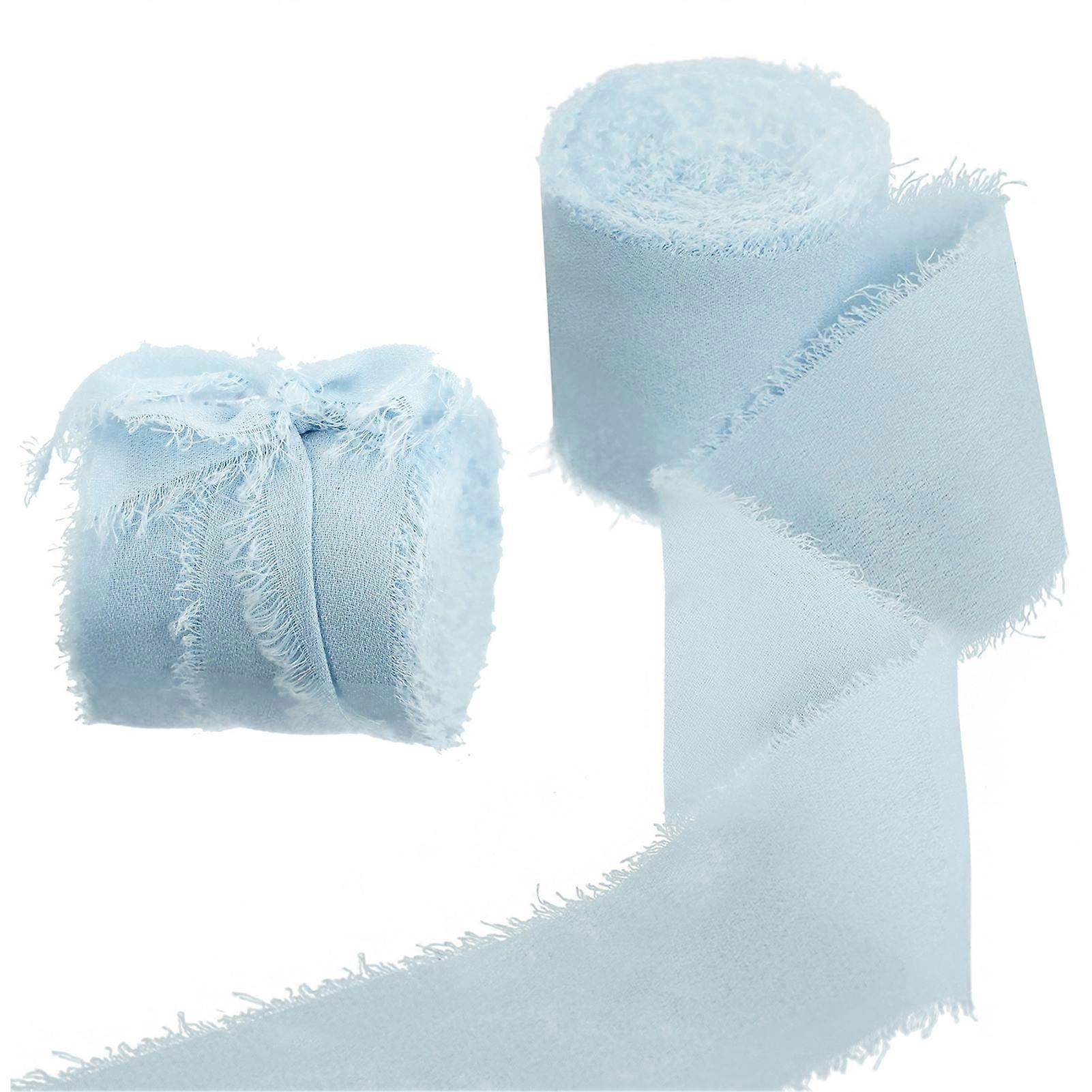 Cuộn ruy băng vải voan Chiffon xé tua viền 4cm x 5yard ảnh 35