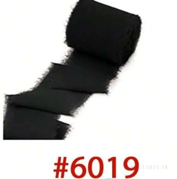 Cuộn ruy băng vải voan Chiffon xé tua viền 4cm x 5yard ảnh 29
