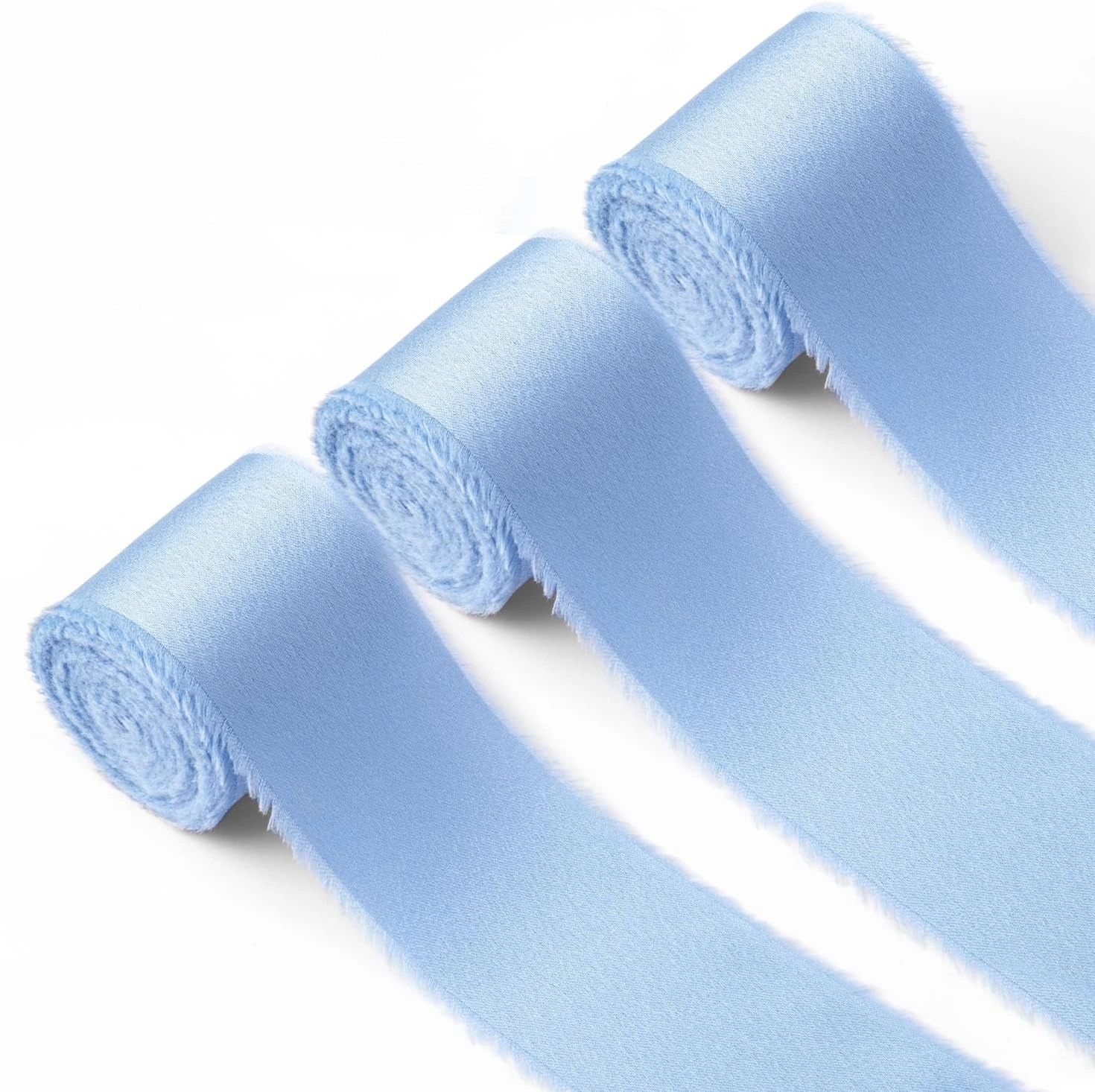 Cuộn ruy băng vải lụa silk xé tua viền 4cm x 5yard (1 cuộn) ảnh 11