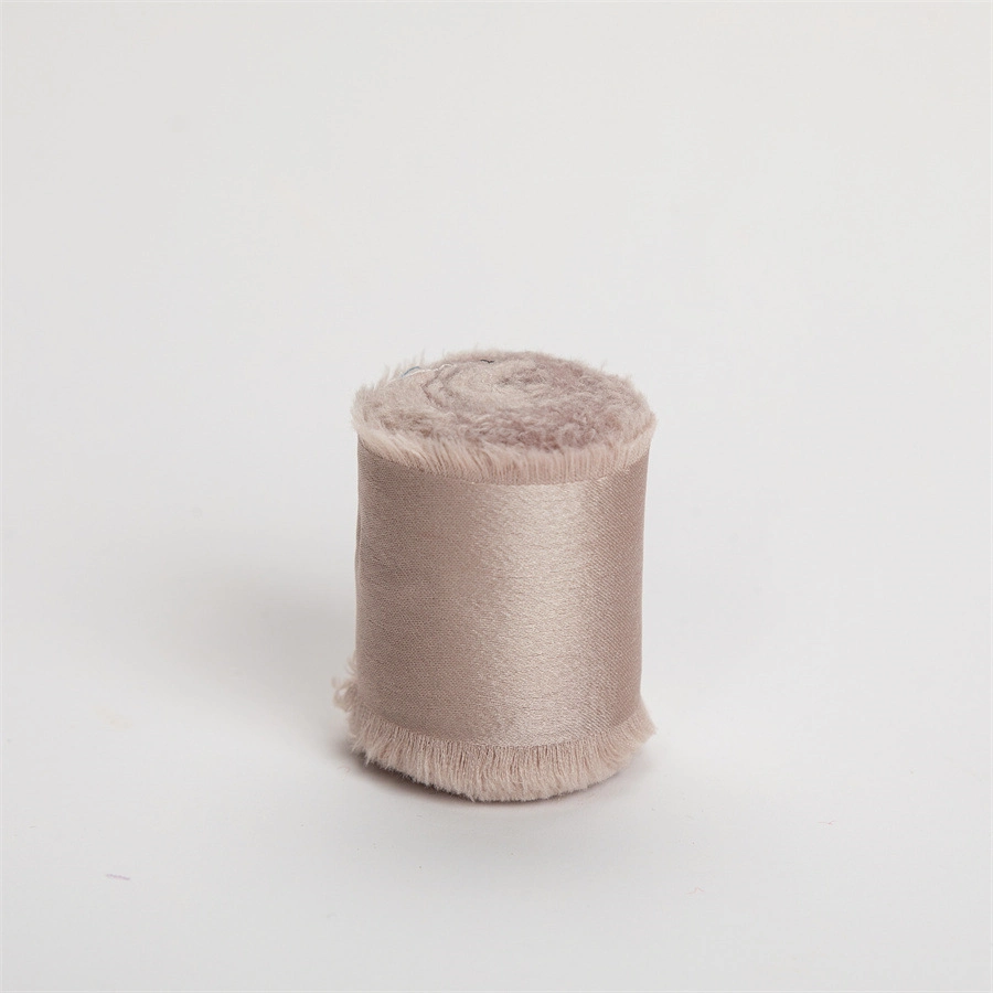 Cuộn ruy băng vải lụa silk xé tua viền 4cm x 5yard (1 cuộn) ảnh 15