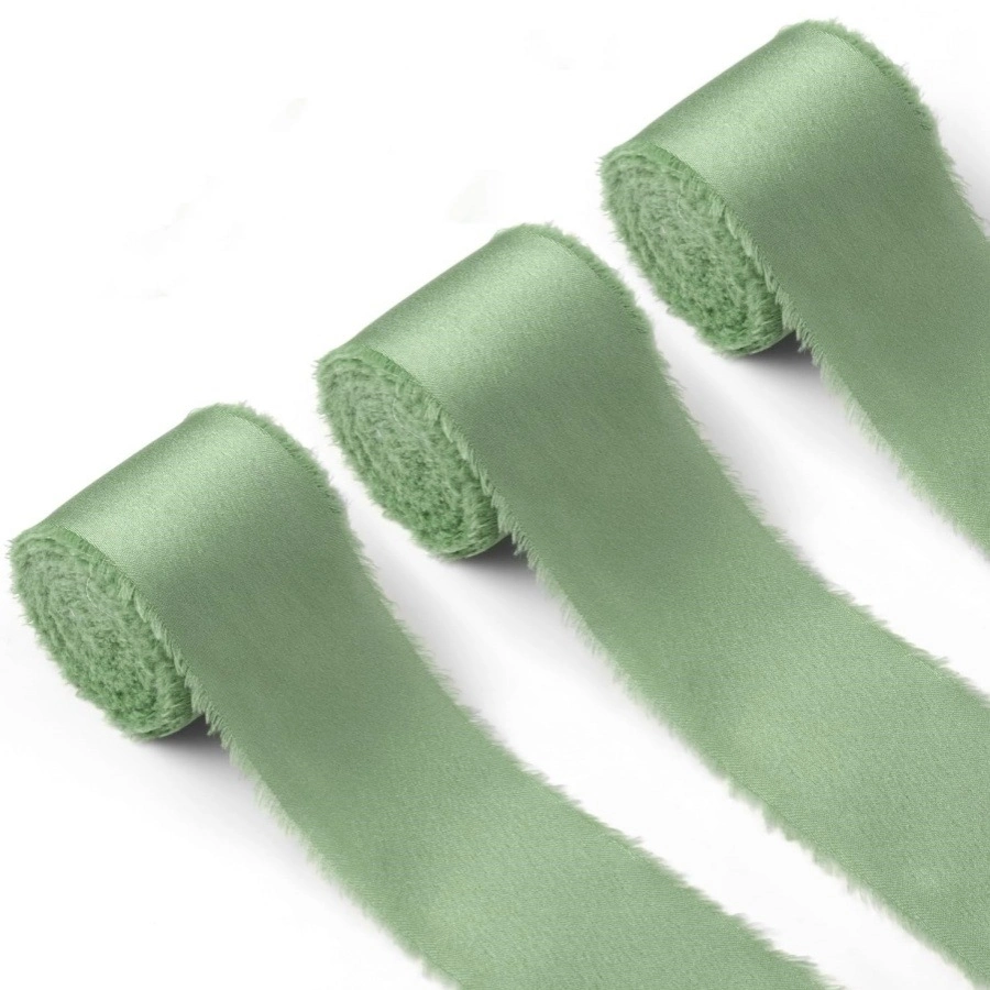 Cuộn ruy băng vải lụa silk xé tua viền 4cm x 5yard (1 cuộn) ảnh 16