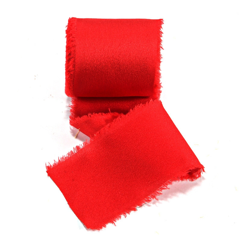 Cuộn ruy băng vải lụa silk xé tua viền 4cm x 5yard (1 cuộn) ảnh 18