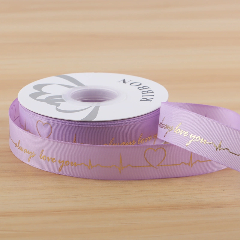 Ruy băng gân in họa tiết đồng nhịp tim always love you 2,5cm x 32yard ảnh 10
