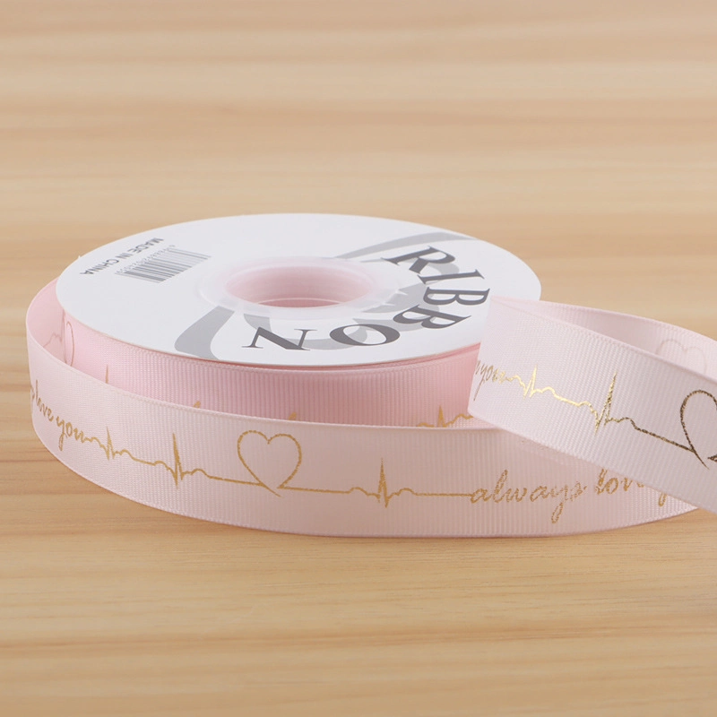 Ruy băng gân in họa tiết đồng nhịp tim always love you 2,5cm x 32yard ảnh 14