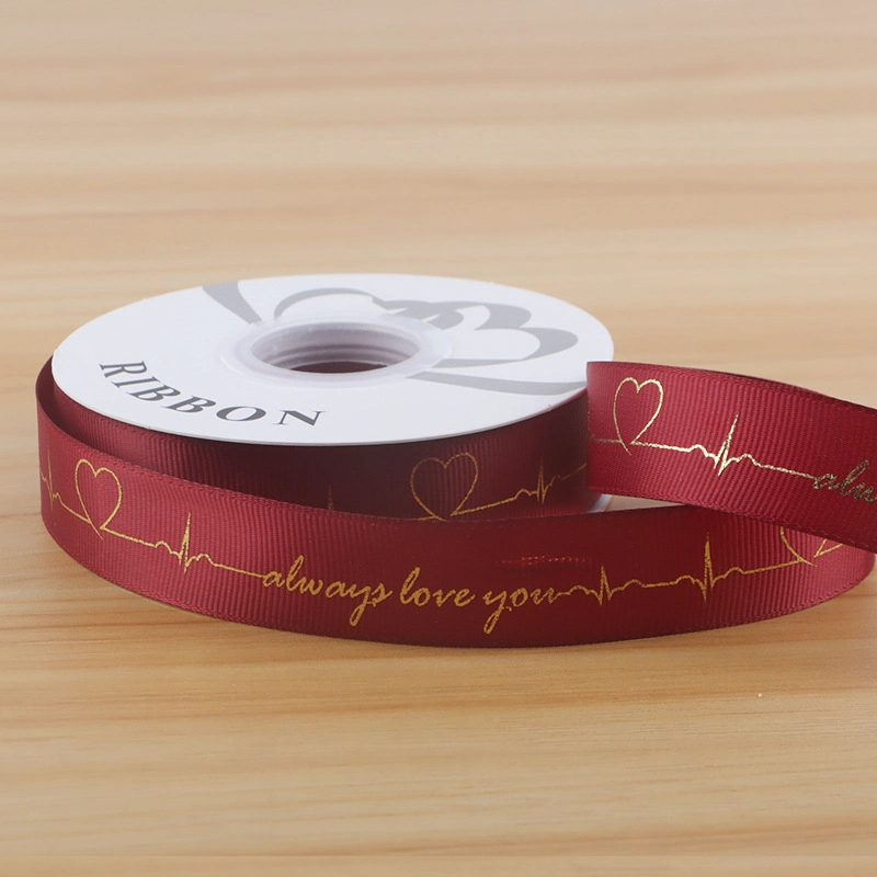 Ruy băng gân in họa tiết đồng nhịp tim always love you 2,5cm x 32yard ảnh 15