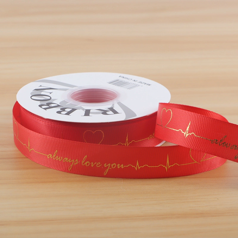 Ruy băng gân in họa tiết đồng nhịp tim always love you 2,5cm x 32yard ảnh 16