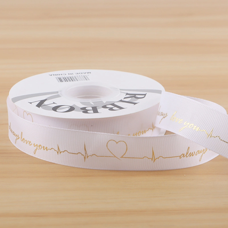 Ruy băng gân in họa tiết đồng nhịp tim always love you 2,5cm x 32yard ảnh 19