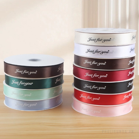 Ruy băng lụa satin Just For You gói hoa buộc quà bản 2,5cm x 80yard ảnh 6