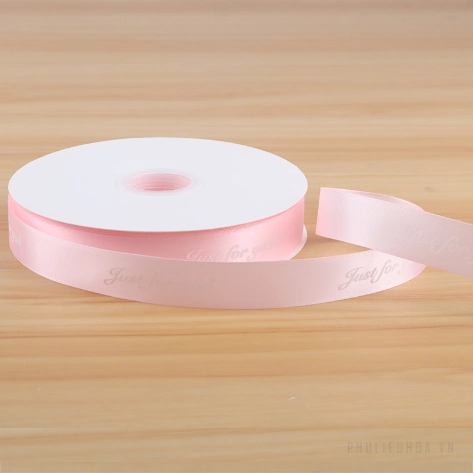 Ruy băng lụa satin Just For You gói hoa buộc quà bản 2,5cm x 80yard ảnh 18