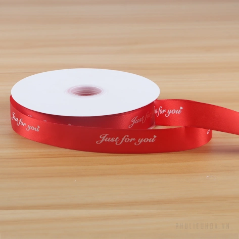 Ruy băng lụa satin Just For You gói hoa buộc quà bản 2,5cm x 80yard ảnh 24