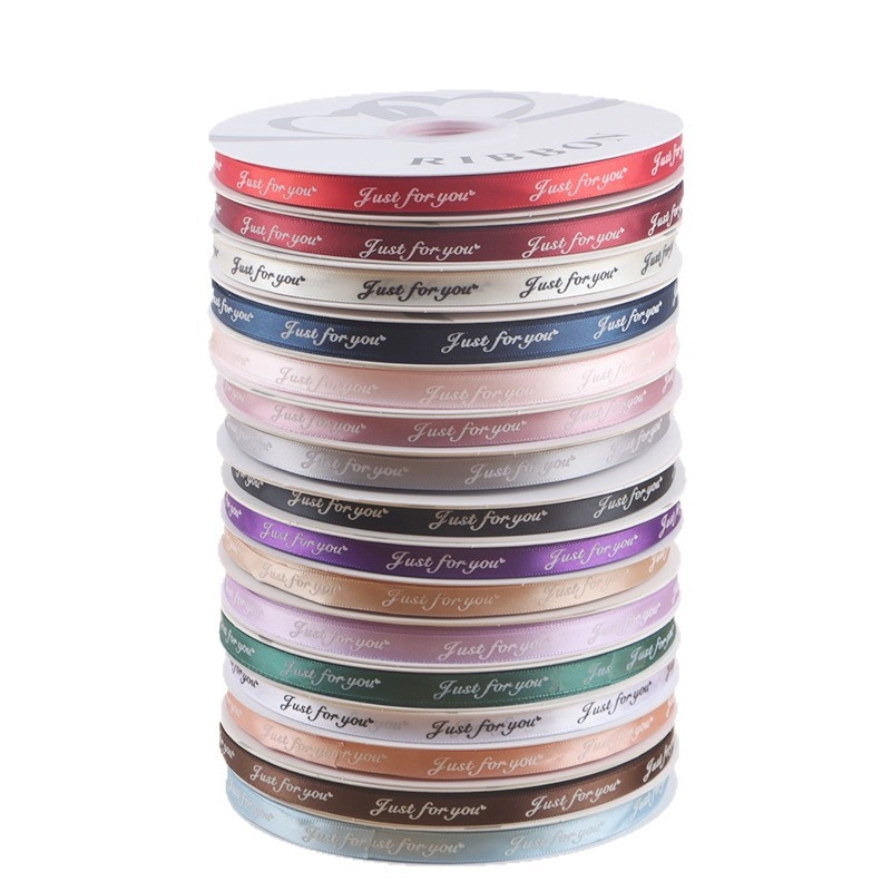 Ruy băng lụa satin Just For You gói hoa buộc quà bản 1cm x 80yard ảnh 5