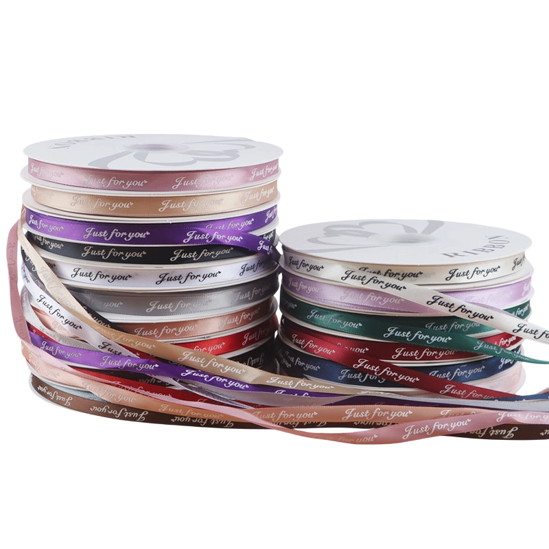 Ruy băng lụa satin Just For You gói hoa buộc quà bản 1cm x 80yard ảnh 1