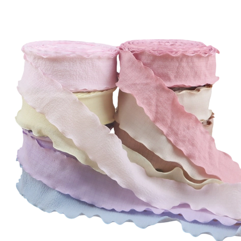 Ruy băng bèo nhún xếp ly không lõi 4cm x 40 yard ảnh 1