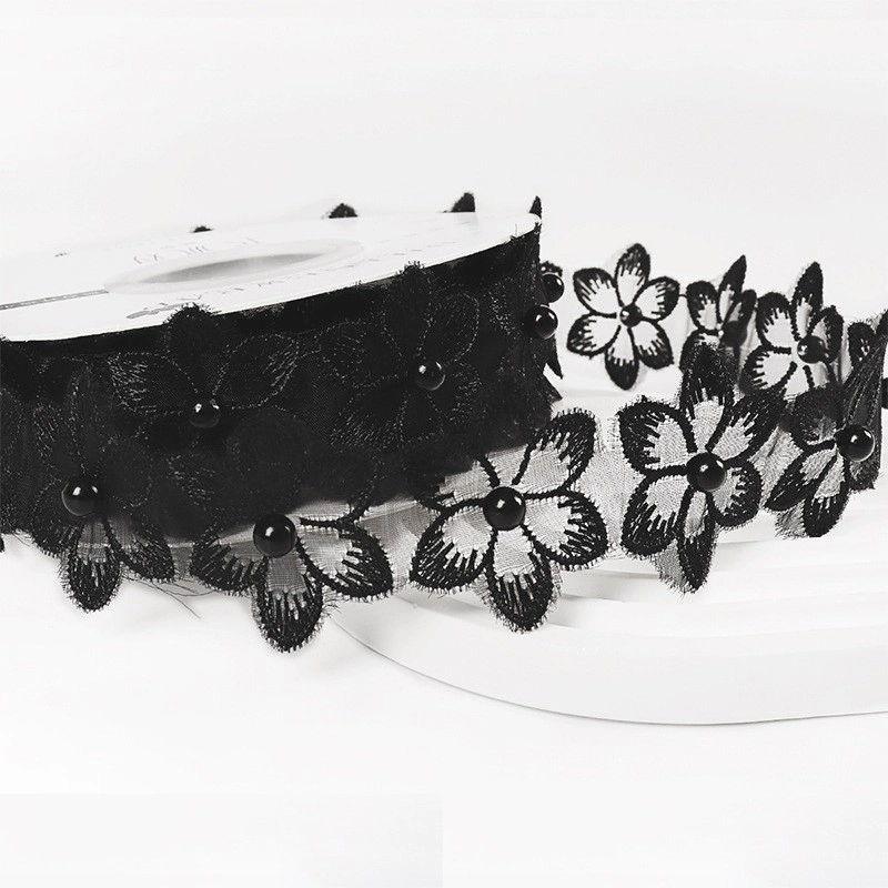 Cuộn ruy băng hoa ngọc trai 3,5cm x 3m ảnh 9