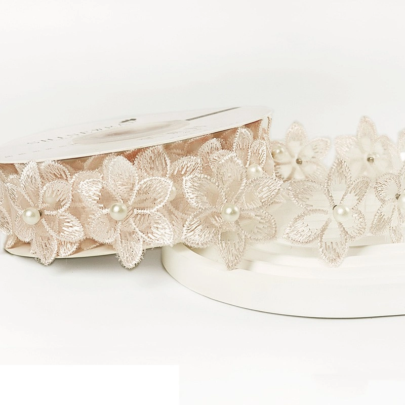 Cuộn ruy băng hoa ngọc trai 3,5cm x 3m ảnh 12