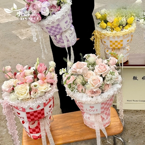 Cuộn ruy băng hoa ngọc trai 3,5cm x 3m ảnh 4