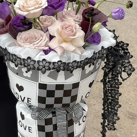 Cuộn ruy băng hoa ngọc trai 3,5cm x 3m ảnh 6