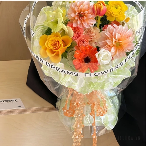 Cuộn ruy băng hoa ngọc trai 3,5cm x 3m ảnh 7