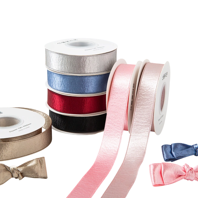 Ảnh sản phẩm Cuộn ruy băng lụa nhung da PU ánh kim gói hoa buộc nơ quà tặng 2.5cm x 10yard 1