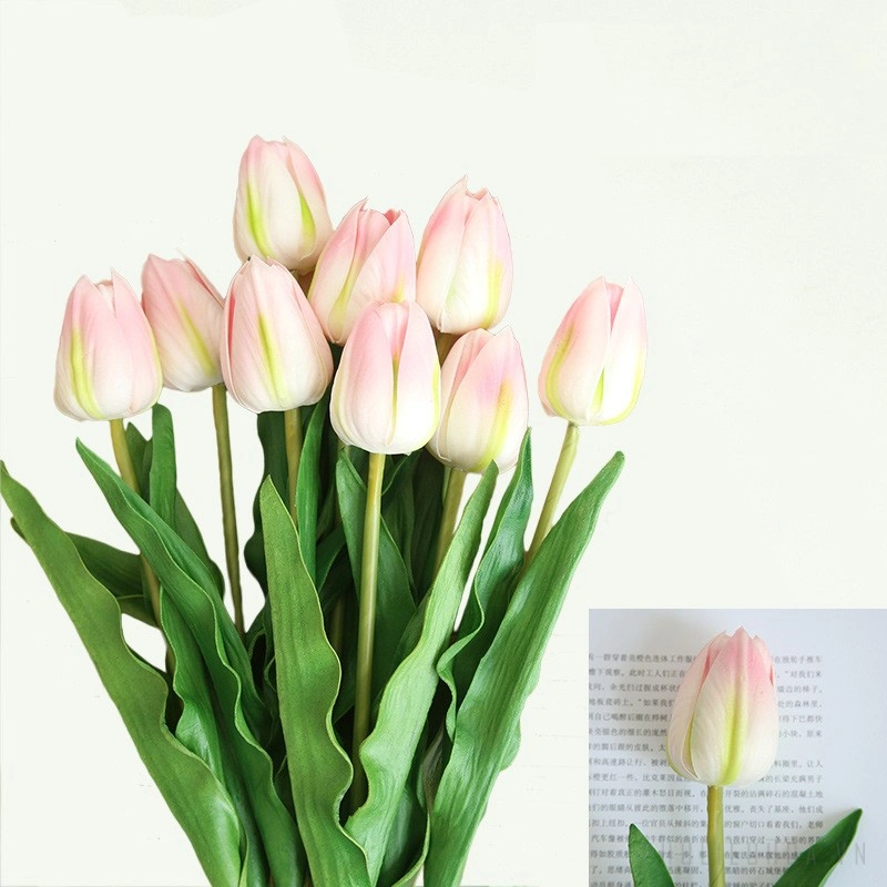 Hoa tulip giả nhiều màu ảnh 17