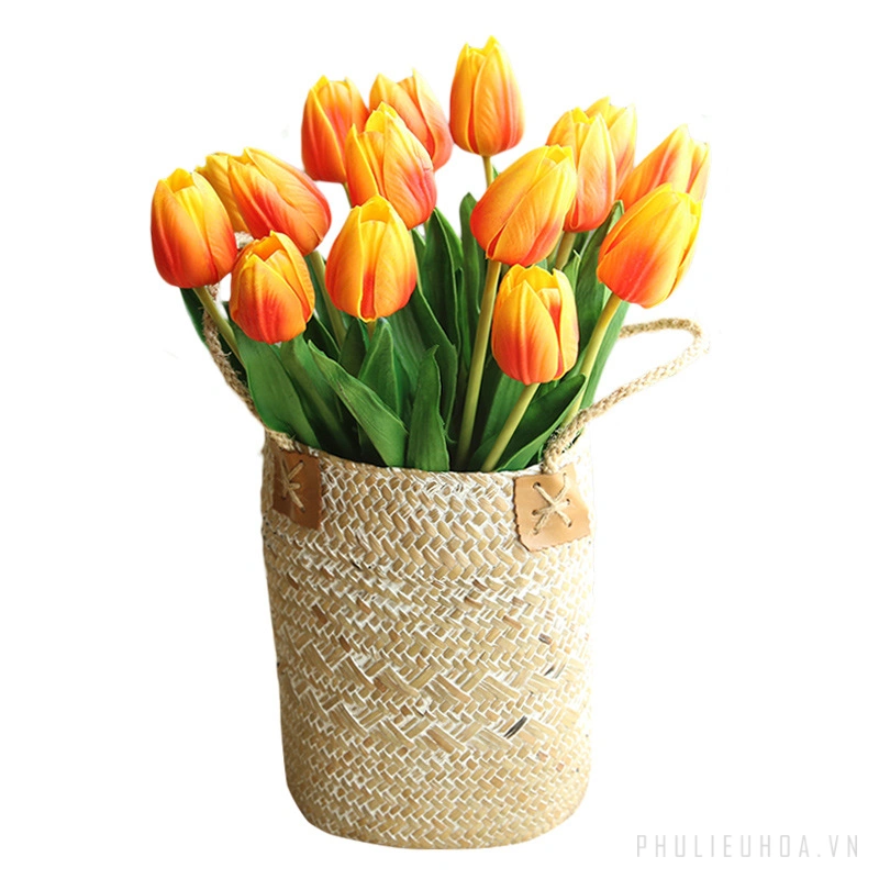 Hoa tulip giả nhiều màu ảnh 11