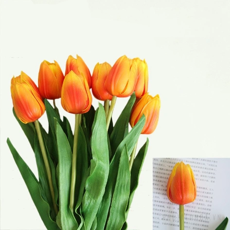 Hoa tulip giả nhiều màu ảnh 13