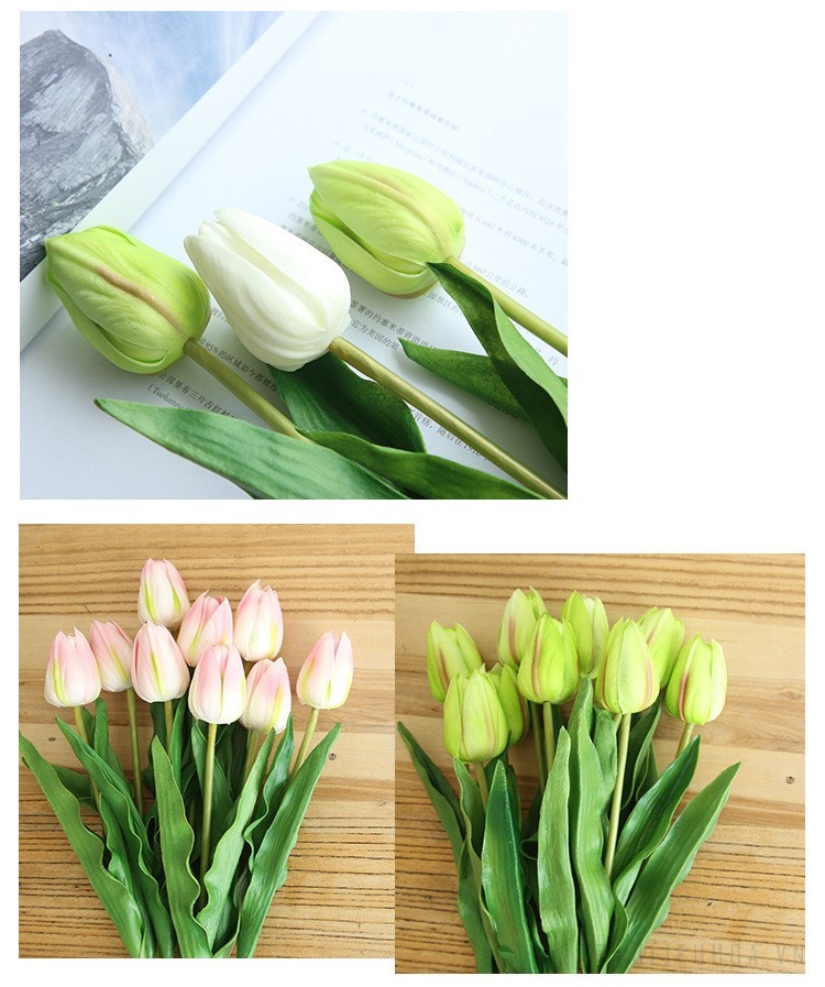 Hoa tulip giả nhiều màu