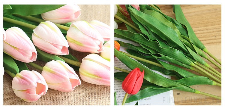 Hoa tulip giả nhiều màu