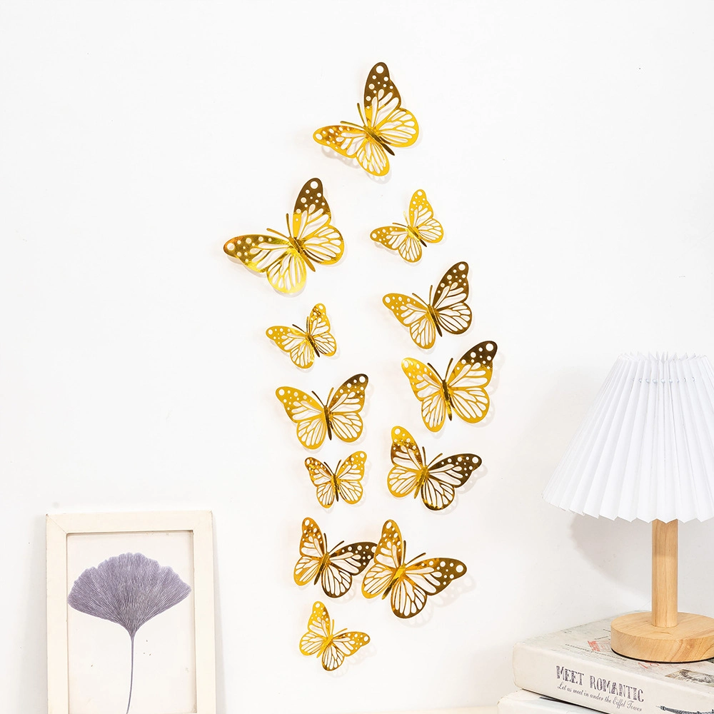 Set bươm bướm giả trang trí 3D nhiều màu sắc ảnh 21
