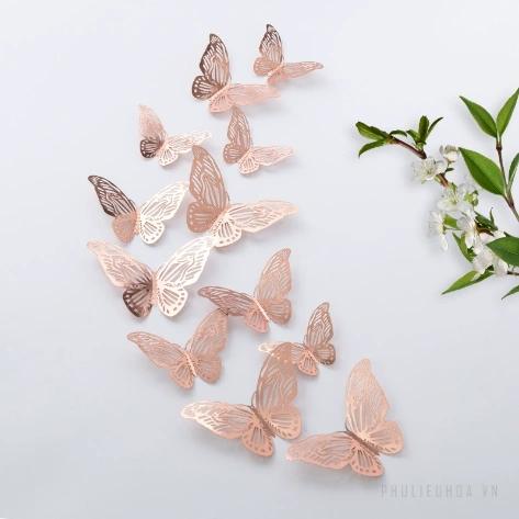 Set 20-36 bươm bướm giả trang trí 3D dạng classic ảnh 46